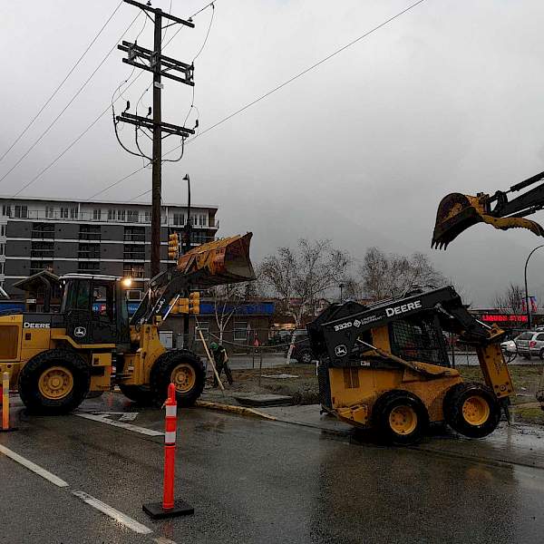 Excavation in Downtown Squamish