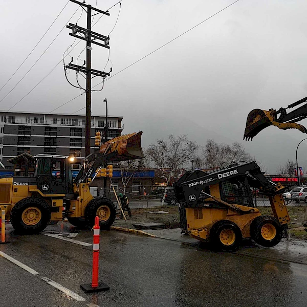 Excavation in Downtown Squamish